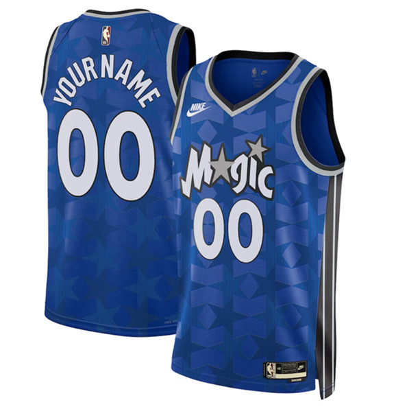 Mens Orlando Magic Active Custom Blue 2023-24 Classic Edition Stitched Basketball Jersey